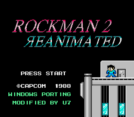 Rockman2 REANIMATED title screen